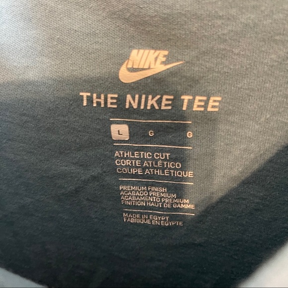 Nike Blue Crewneck Athletic Cut Short Sleeve Shirt - Picture 3 of 4